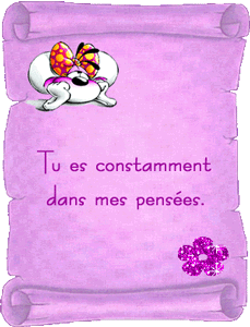 Gif animé tu es dans mes pensées